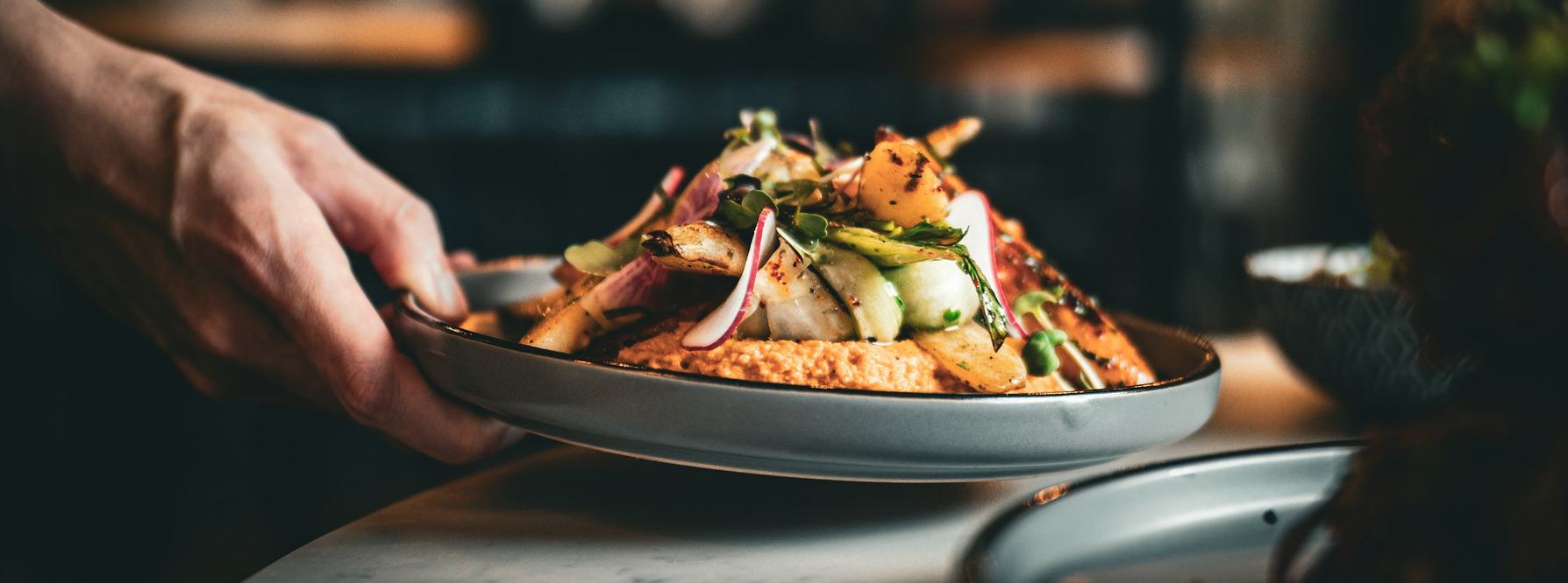 A plate served at the table
